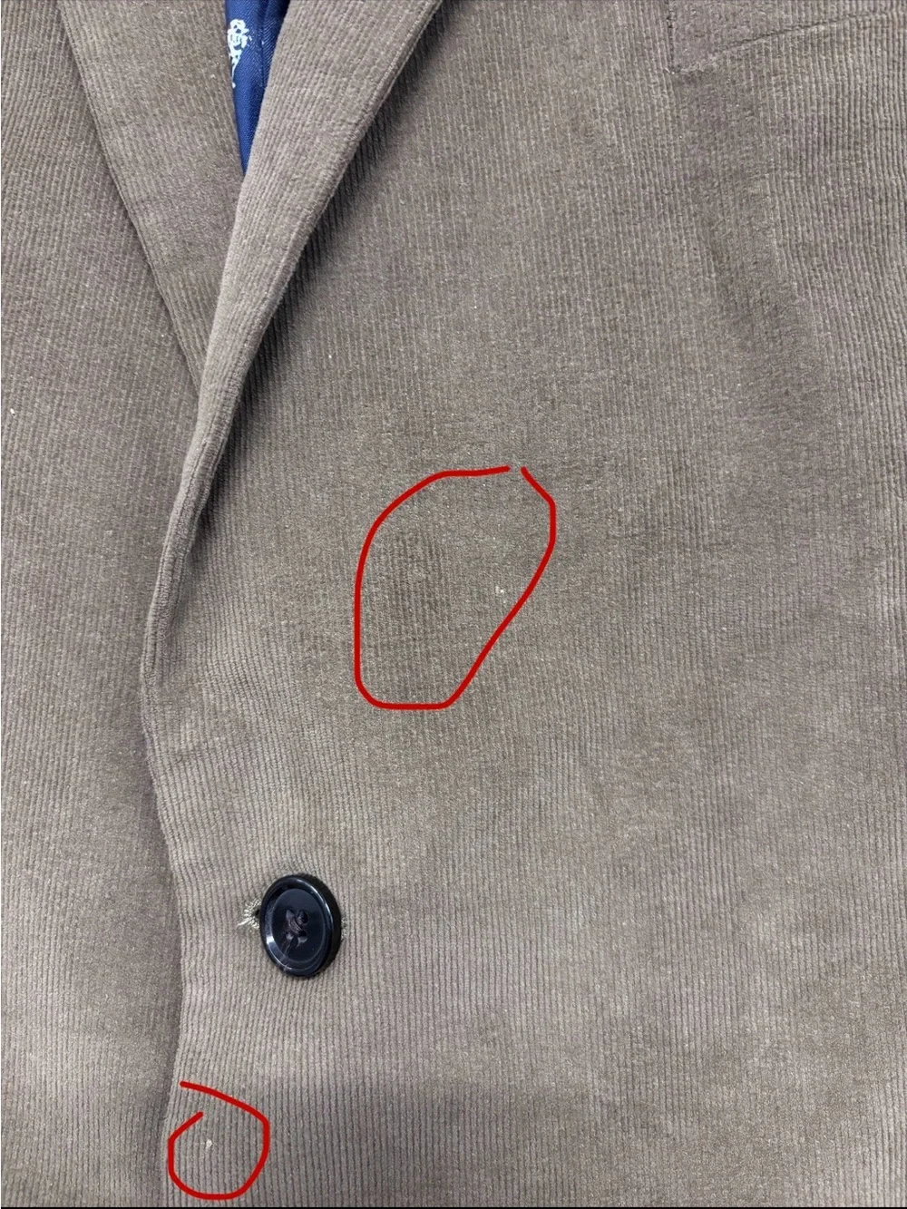 Lauren Ralph Lauren Corduroy Blazer Men's 50R Brown Suede Elbow Patches 50R